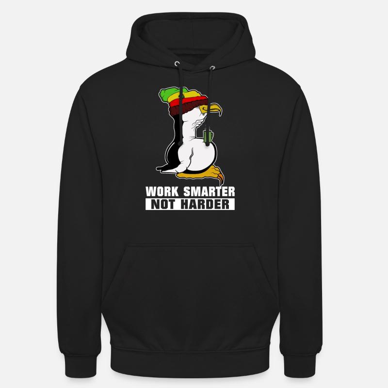 Pause café pingouin Linux Rasta Informatik PC Nerd - Sweat-shirt à capuche unisexe - noir