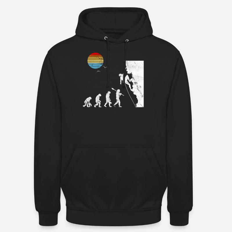 L'évolution du bloc d'escalade - Sweat-shirt à capuche unisexe - noir