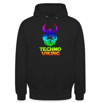 Germanic Techno Vikinger Nordmänner Germanic - Unisex Hoodie - black - Front - Alina (178cm) & Michal (187cm)