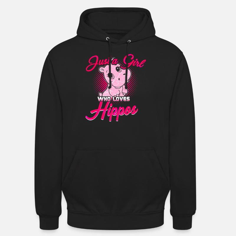 Hippopotame Hippopotame - Sweat-shirt à capuche unisexe - noir