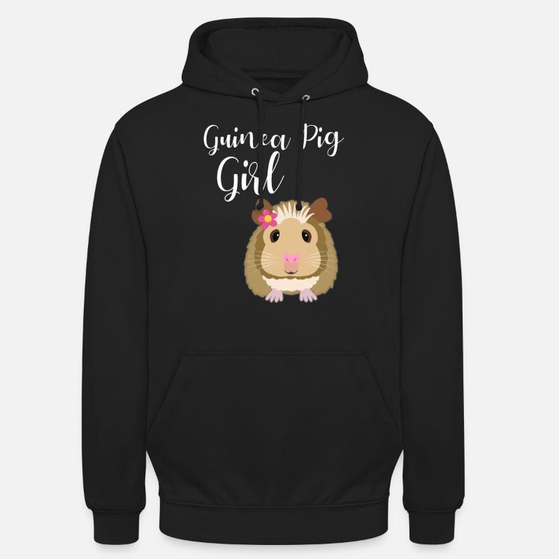 Fille de cochon d'Inde Fille de cochon d'Inde - Sweat-shirt à capuche unisexe - noir