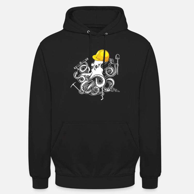 Casque de poulpe multitâche - Sweat-shirt à capuche unisexe - noir