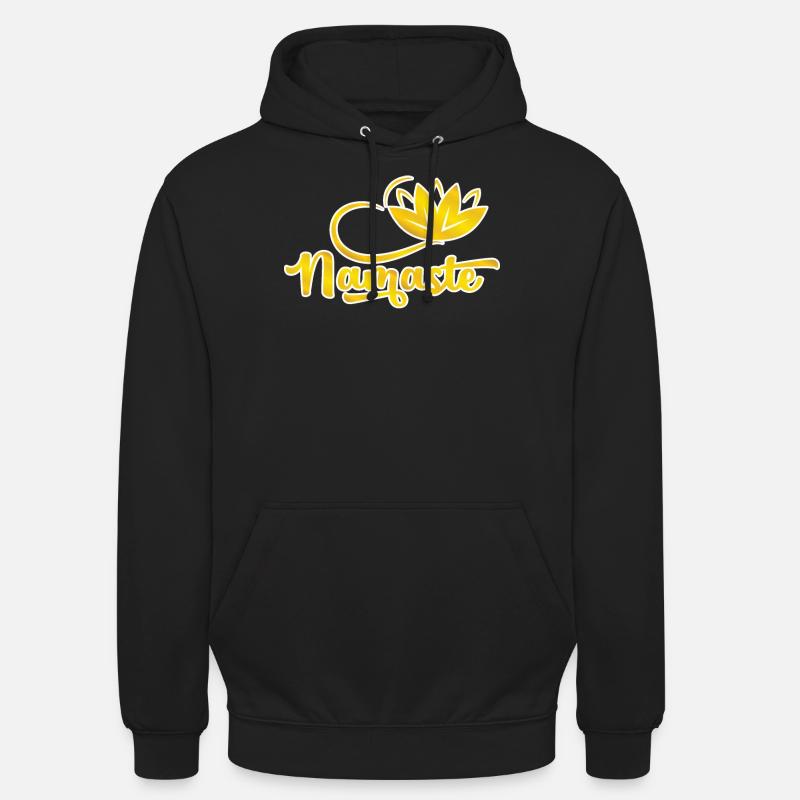 Fleur de fleur de lotus - Sweat-shirt à capuche unisexe - noir