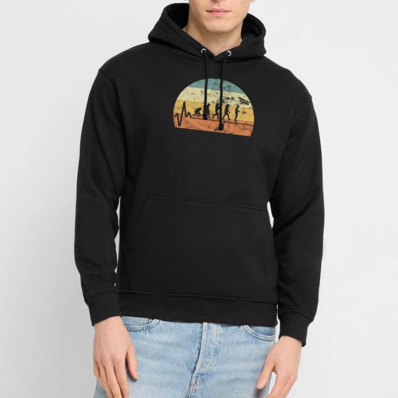 Evolution Modèle de vol Rétro Vintage Modèle modèle D Sweat-shirt à capuche unisexe