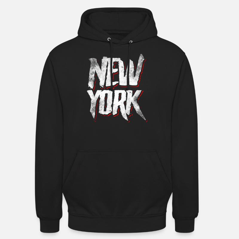 New York - Sweat-shirt à capuche unisexe - noir