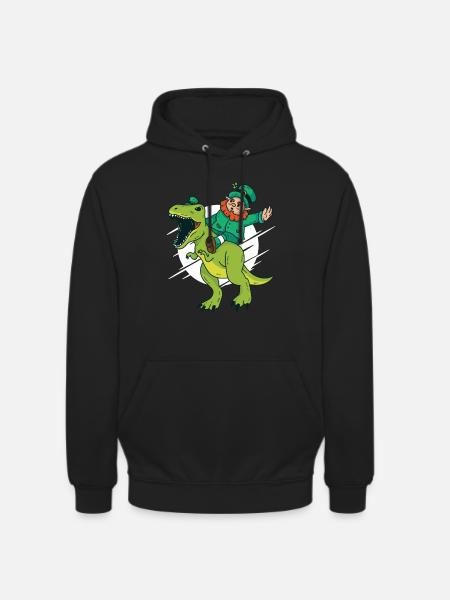 Dwarf rides Dino - Unisex Hoodie - black