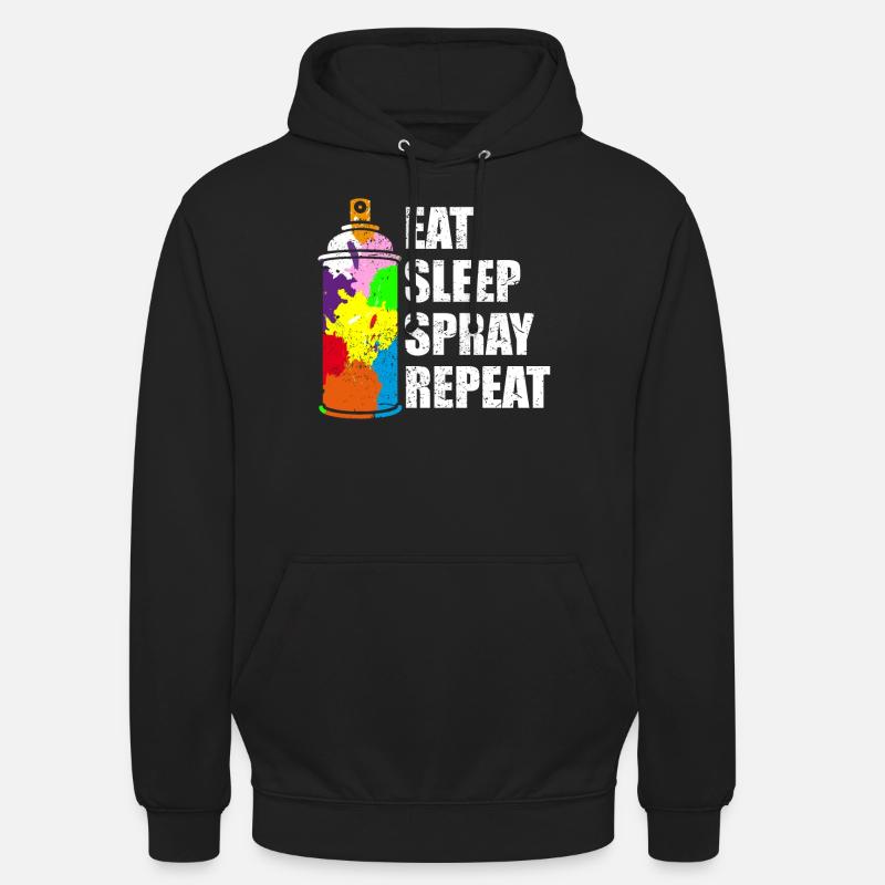 Graffiti Sprühdose Sprayer Spruch Geschenkidee - Unisex Hoodie - Schwarz