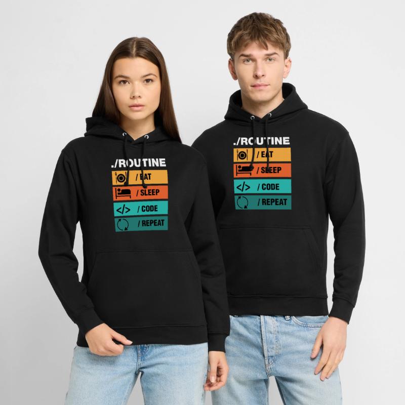 Eat Sleep Code Repeat Programmeur Sweat-shirt à capuche unisexe