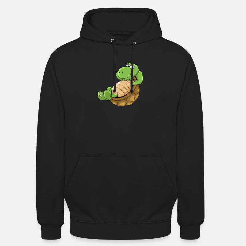 Schildkröte Lustig Comic Relax - Sweat-shirt à capuche unisexe - noir