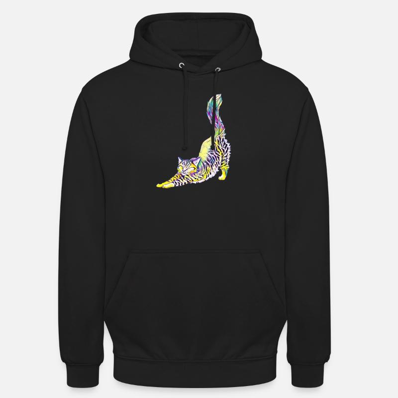 chat - Sweat-shirt à capuche unisexe - noir