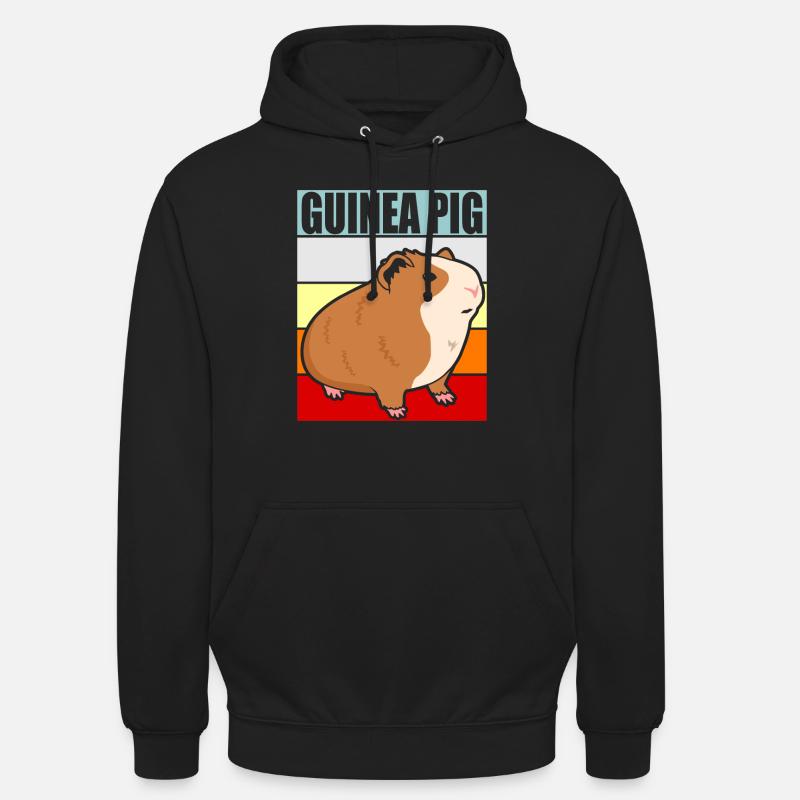 Cochon d'Inde - Sweat-shirt à capuche unisexe - noir