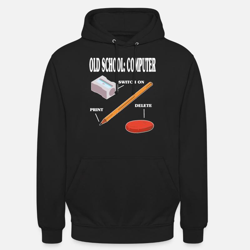 Old School Computer PC Technik - Unisex Hoodie - Schwarz