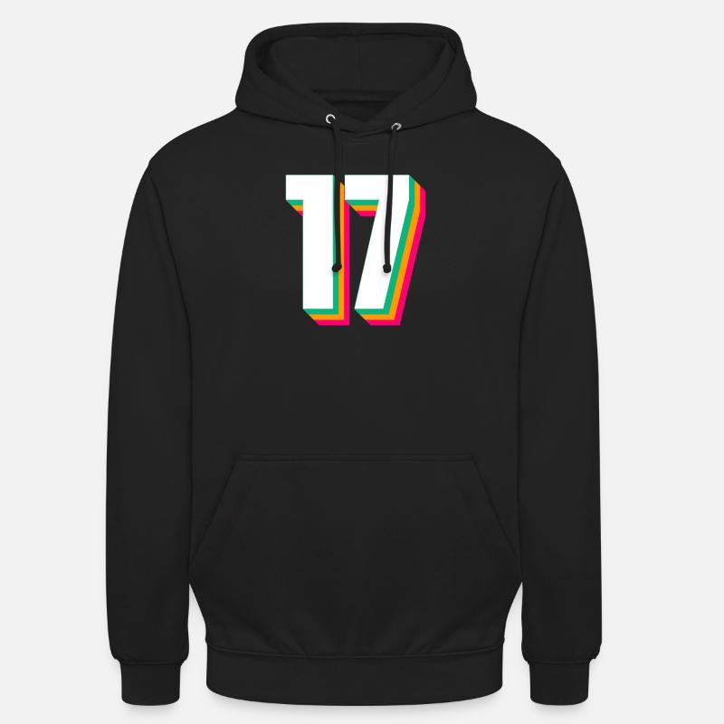 17 - Sweat-shirt à capuche unisexe - noir