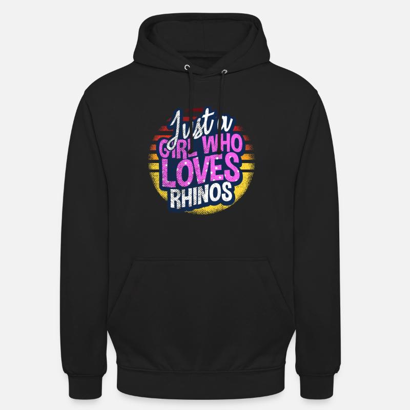 Fille de rhinocéros - Sweat-shirt à capuche unisexe - noir