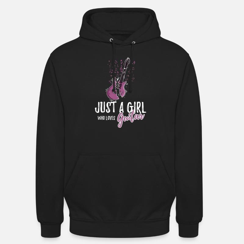Nur ein Mädchen, das Gitarre E-Gitarrist liebt Unisex Hoodie