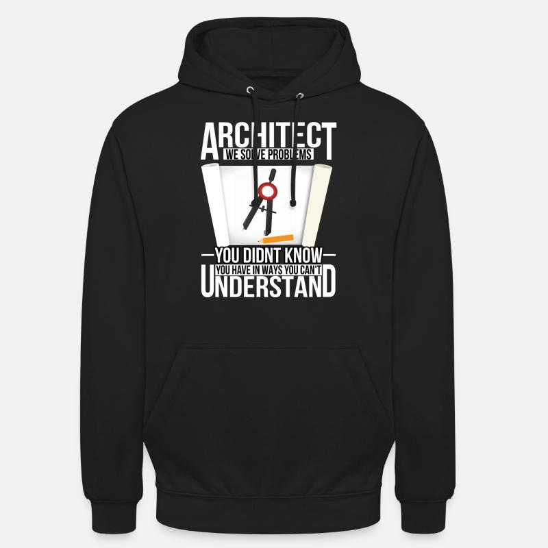 architecte - Sweat-shirt à capuche unisexe - noir
