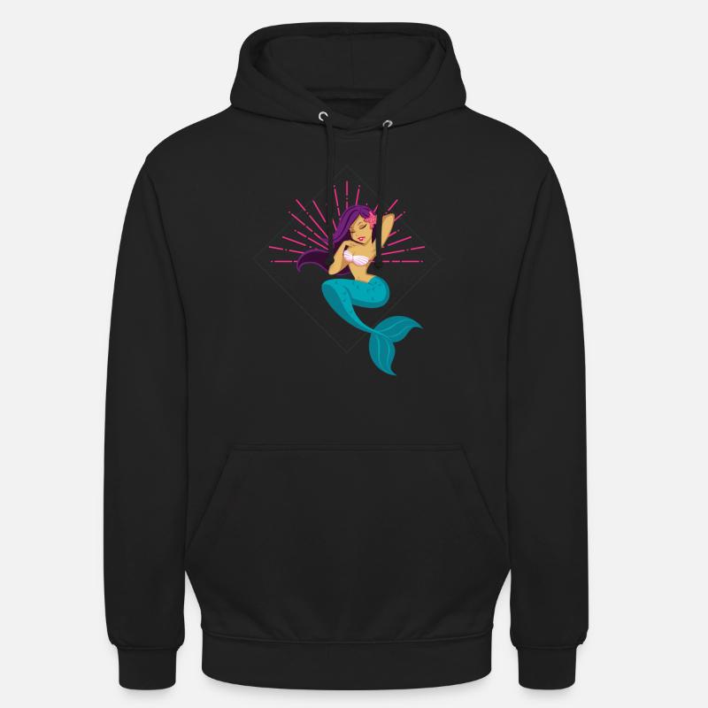 Conception de sirène - Sweat-shirt à capuche unisexe - noir