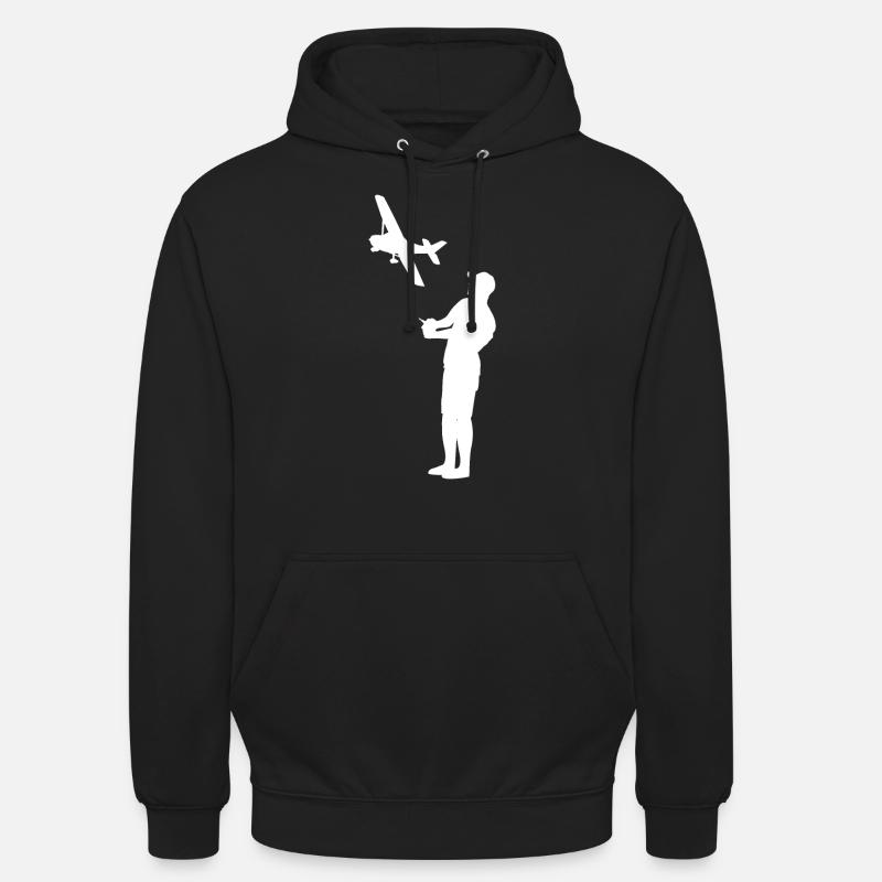 Modèle modèle d’avion cadeau - Sweat-shirt à capuche unisexe - noir
