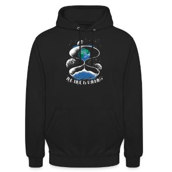 Erde Klimawandel Nachhaltig Umwelt Geschenk - Unisex Hoodie - Schwarz - Vorne - Alina (178cm) & Michal (187cm)