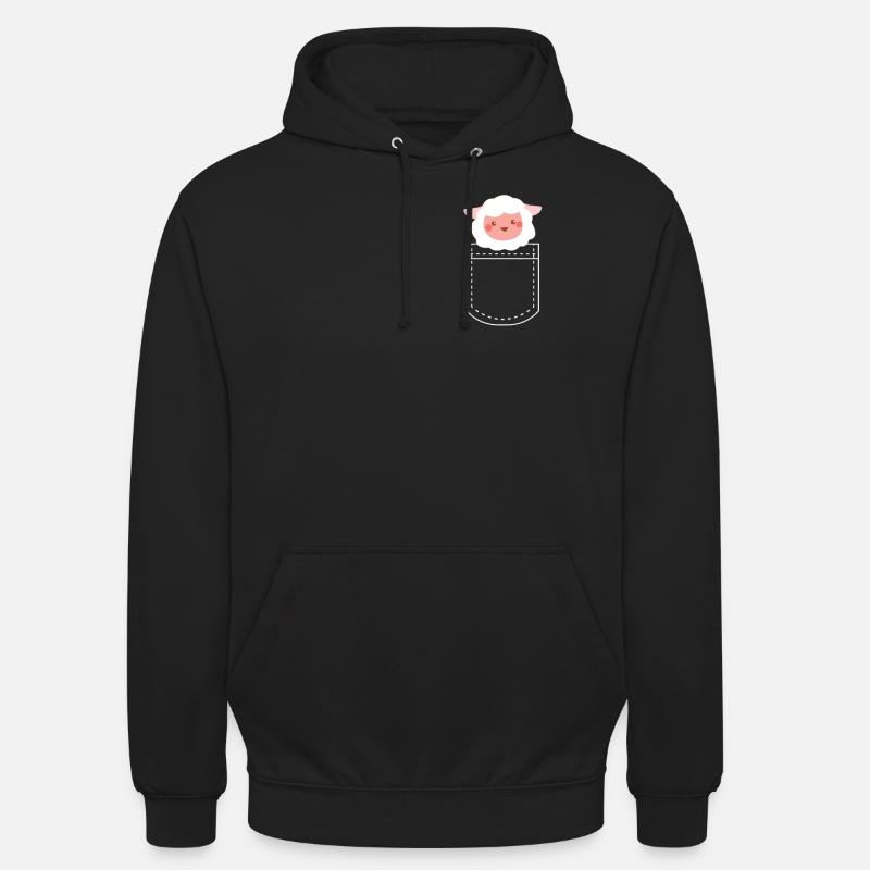 mouton - Sweat-shirt à capuche unisexe - noir