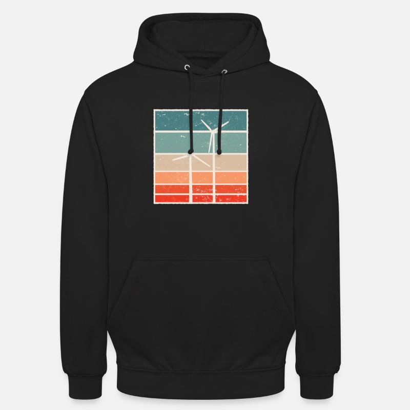 Graphique de puissance éolienne éolienne éolienne - Sweat-shirt à capuche unisexe - noir
