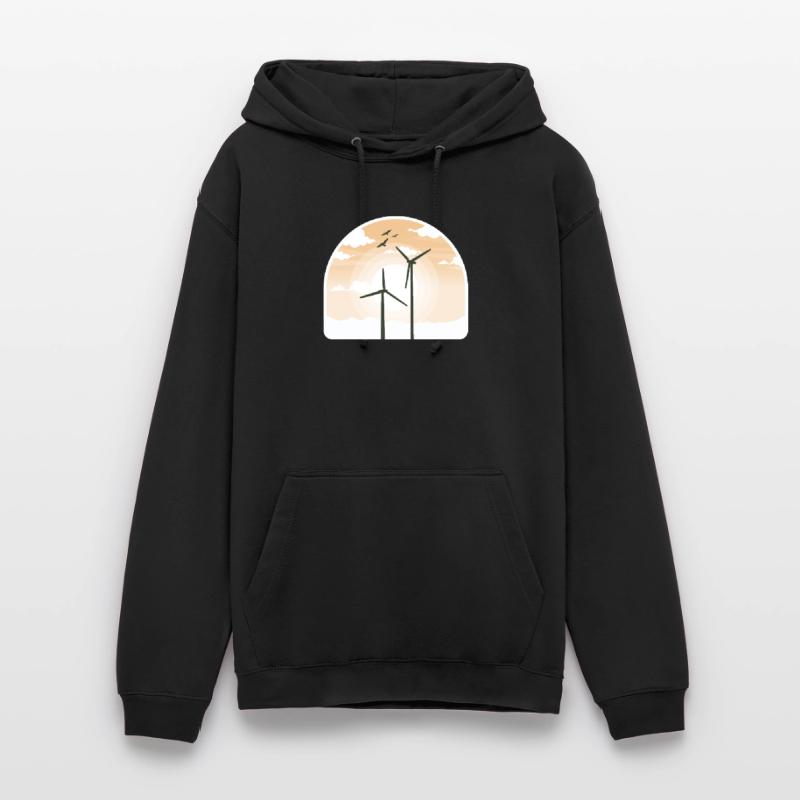 Graphique de puissance éolienne éolienne éolienne Sweat-shirt à capuche unisexe
