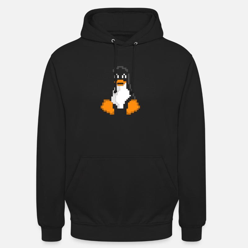 Linux Penguin Pixel Art Sys Admins Computer Hacker Sweat-shirt à capuche unisexe