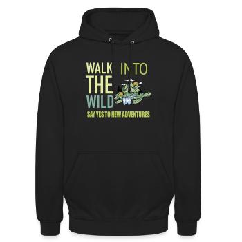 Abenteuerland - Unisex Hoodie - Schwarz - Vorne - Alina (178cm) & Michal (187cm)