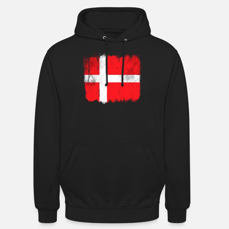Drapeau danemark - Sweat-shirt à capuche unisexe - noir