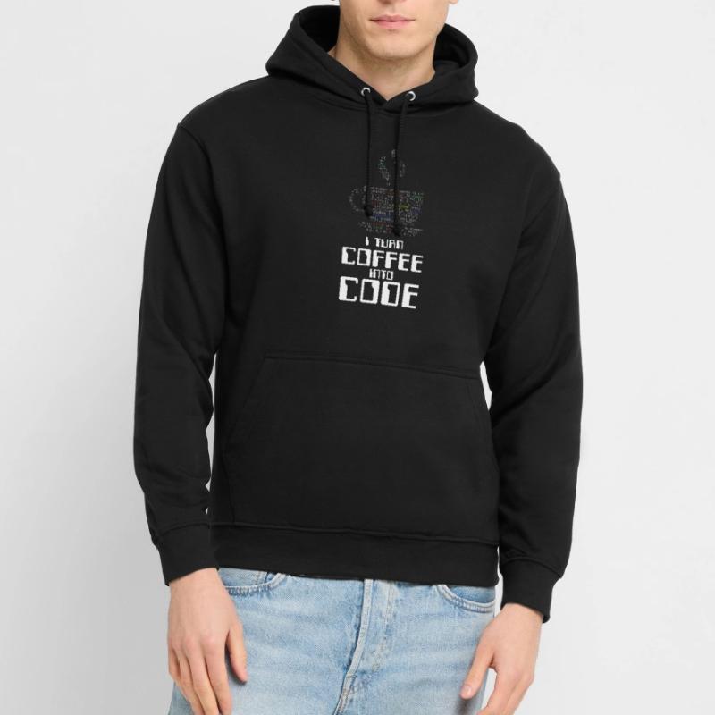 Ich verwandle Kaffee in Code-Codierer, der HTML-Geschenk codiert Unisex Hoodie