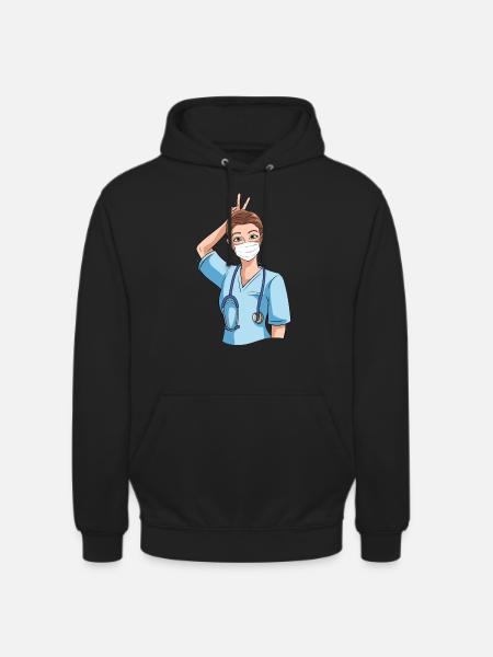 Funny nurse with humor - Unisex Hoodie - black