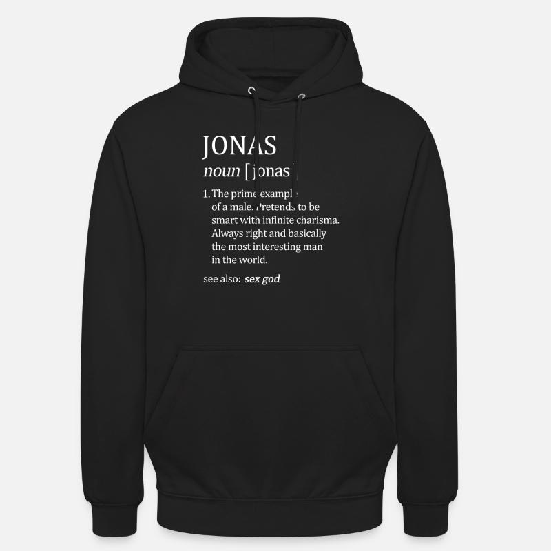 Jonas Definition First Name - Unisex Hoodie - black