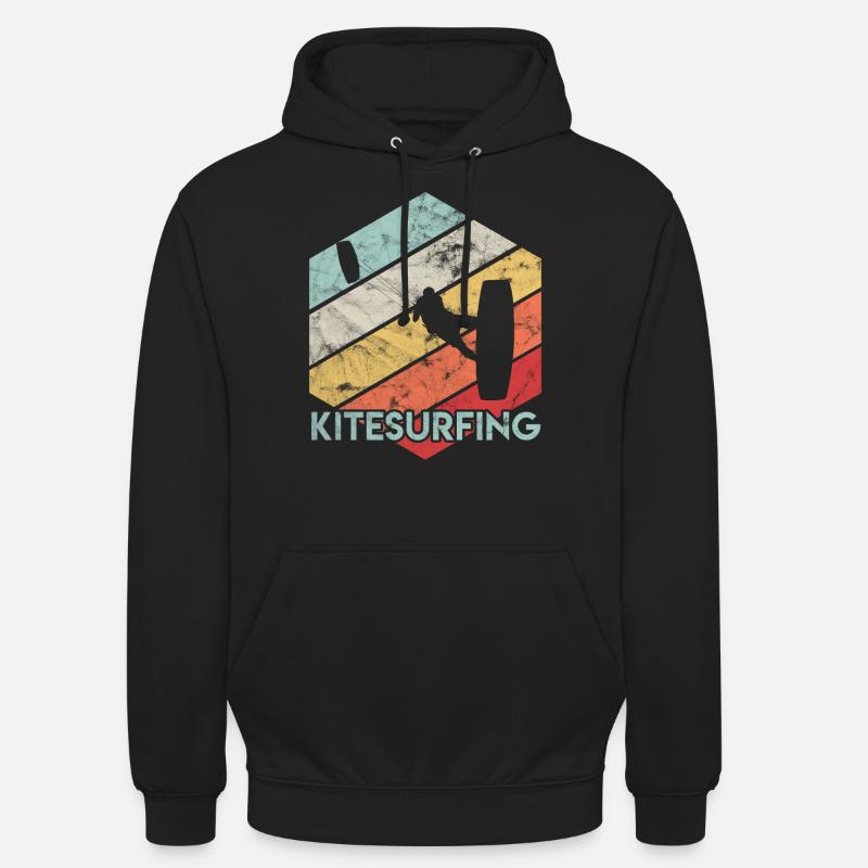 kite surf - Sweat-shirt à capuche unisexe - noir