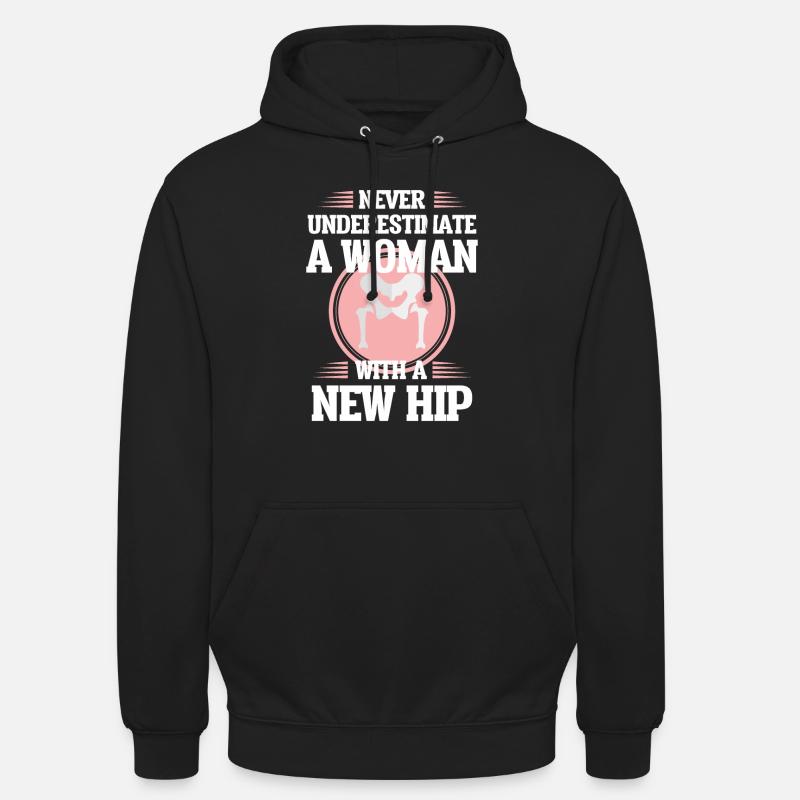 Hüftgelenkersatz Operation Ehefrau Mutter Genesung - Unisex Hoodie - Schwarz