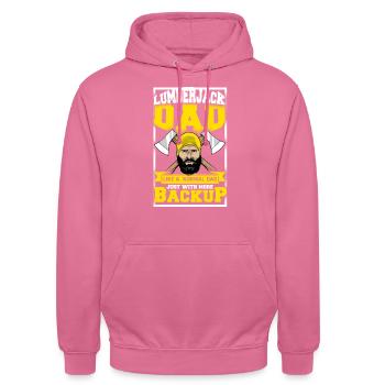 Bûcherons - Sweat-shirt à capuche unisexe - rose - Devant - Alina (178cm) & Michal (187cm)