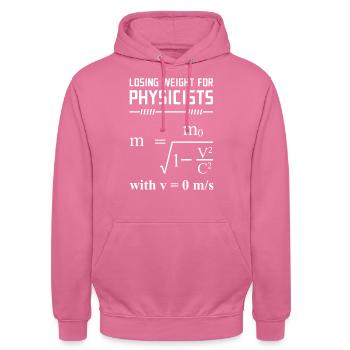 Theoretical physicist physics funny gift idea - Unisex Hoodie - pink - Front - Alina (178cm) & Michal (187cm)