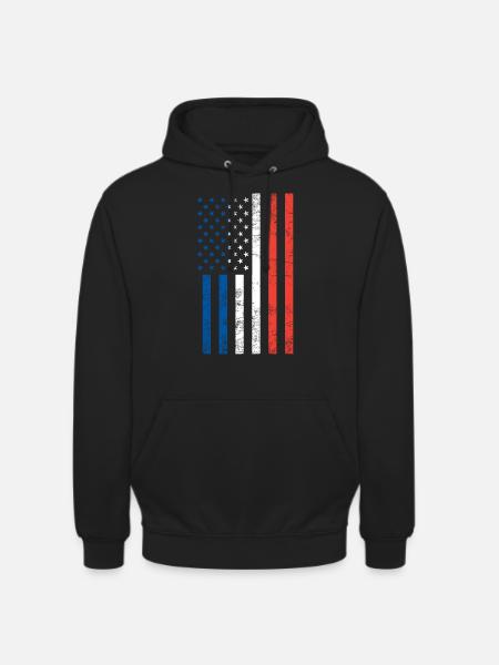 American French flag - Unisex Hoodie - black