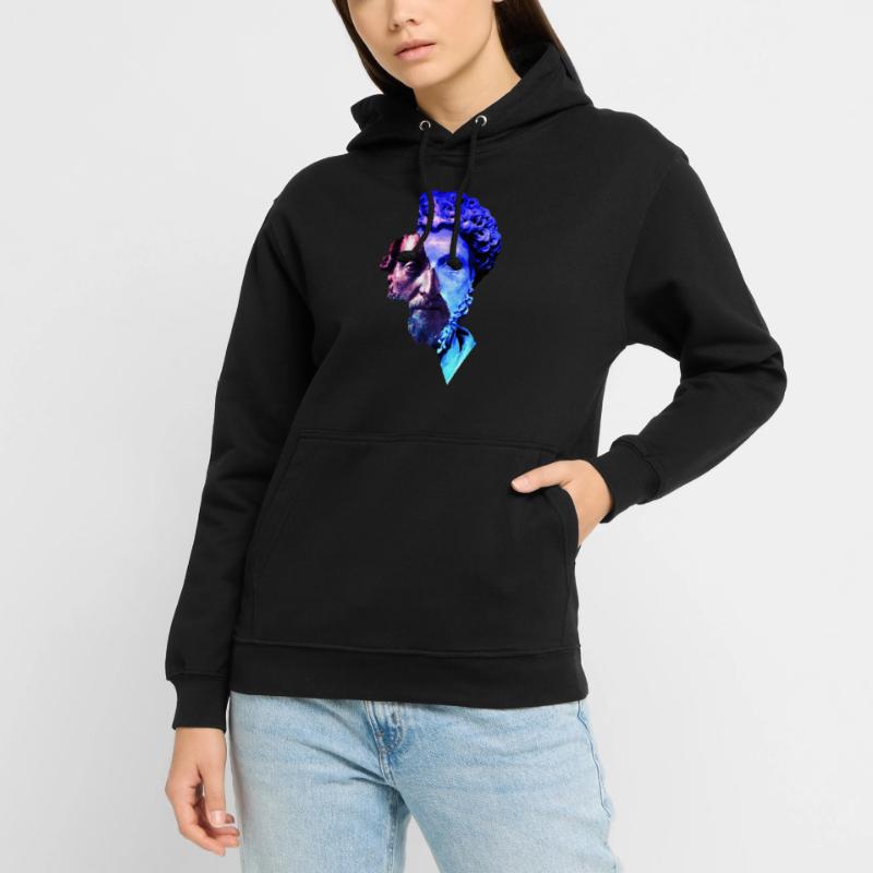 Stoicism Marcus Aurelius Purple Universe Artwork Unisex Hoodie