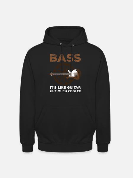 Bass guitar cool bass player bass player musician - Unisex Hoodie - black