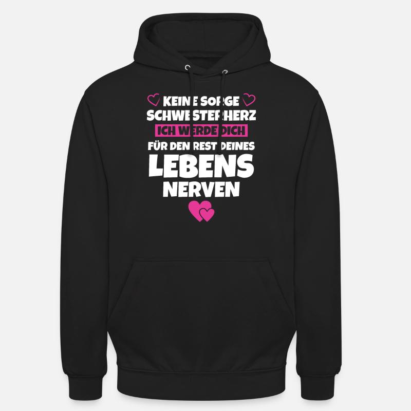 Schwesterherz Geschenkidee Beste Schwester - Unisex Hoodie - Schwarz