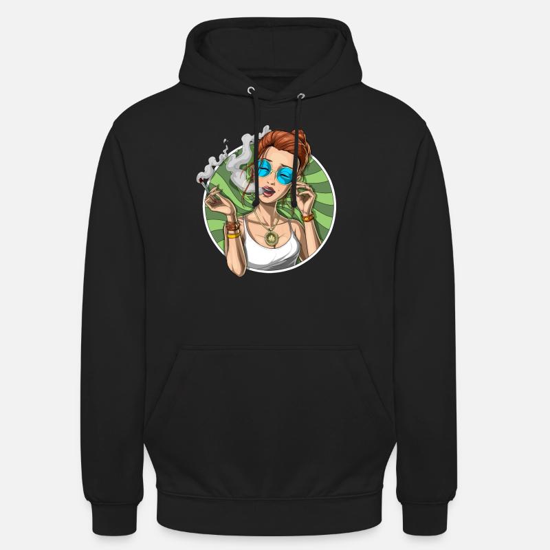 Weed Stoner fumer du cannabis - Sweat-shirt à capuche unisexe - noir