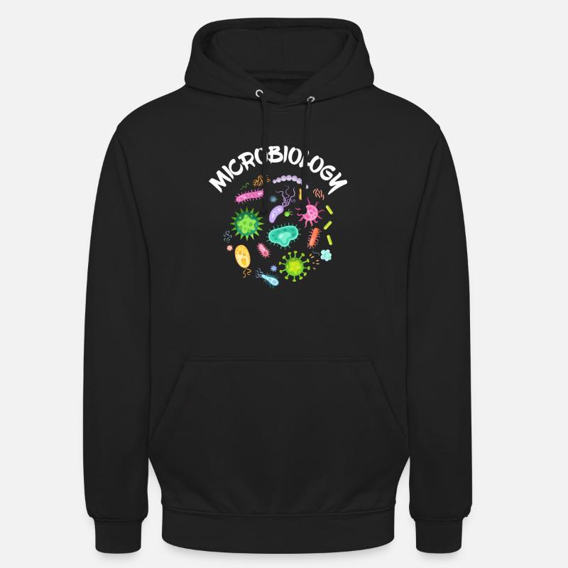 Microbiology scientist bacteria microscope - Unisex Hoodie - black