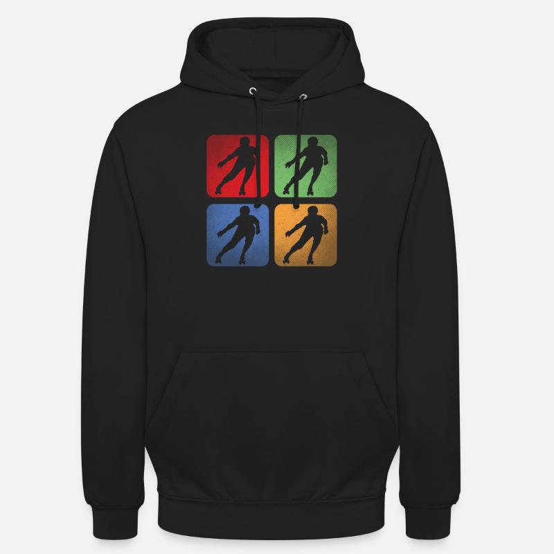 Inline Skating Pop Art Rollschuhe - Unisex Hoodie - Schwarz