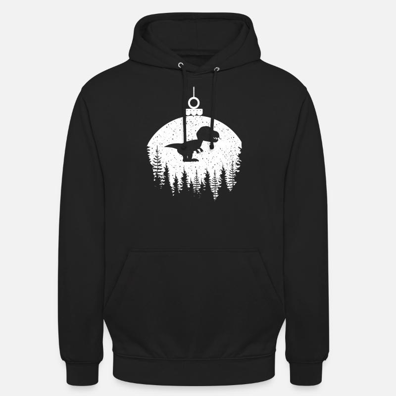 Dinosaurier Dino Christbaumkugel Weihnachtskugel - Unisex Hoodie - Schwarz