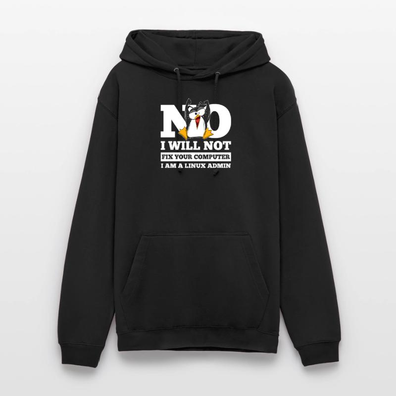 Correction de l'ordinateur Linux SysAdmin Hacker Coder Penguin Sweat-shirt à capuche unisexe