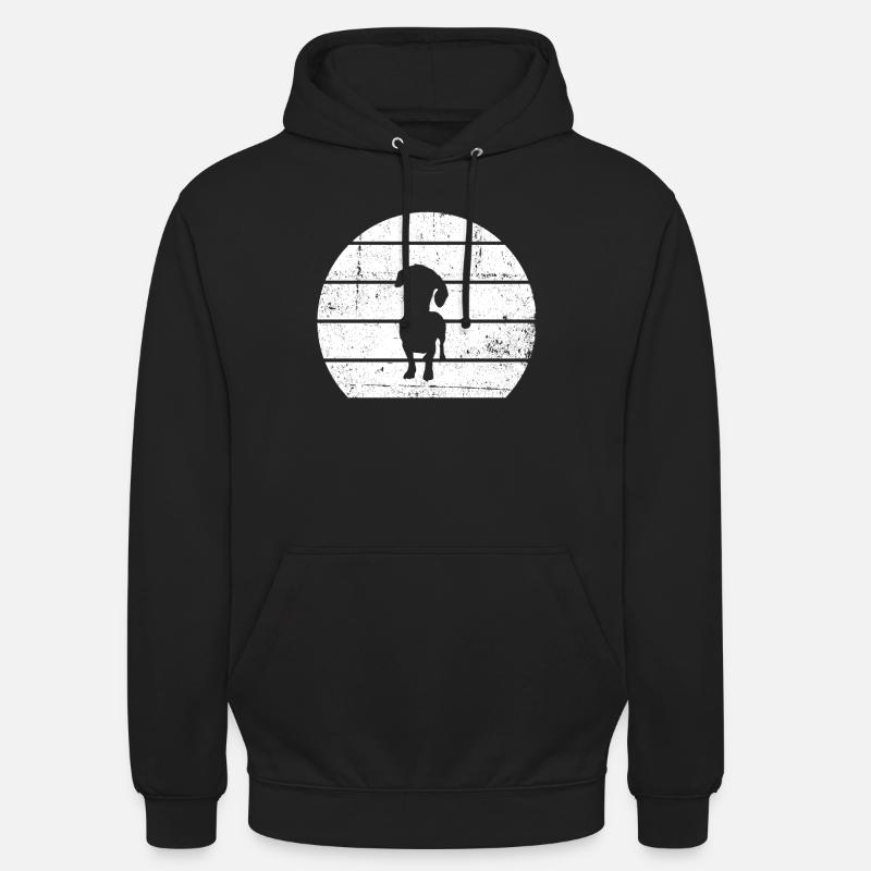 Teckel Chien de toit Teckel - Sweat-shirt à capuche unisexe - noir