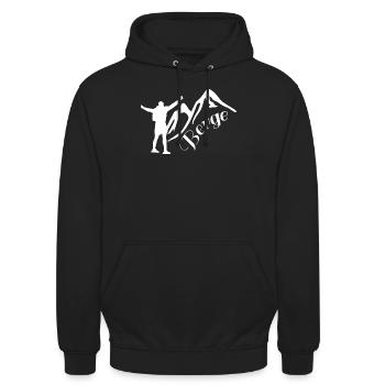 Berge - Unisex Hoodie - Schwarz - Vorne - Alina (178cm) & Michal (187cm)