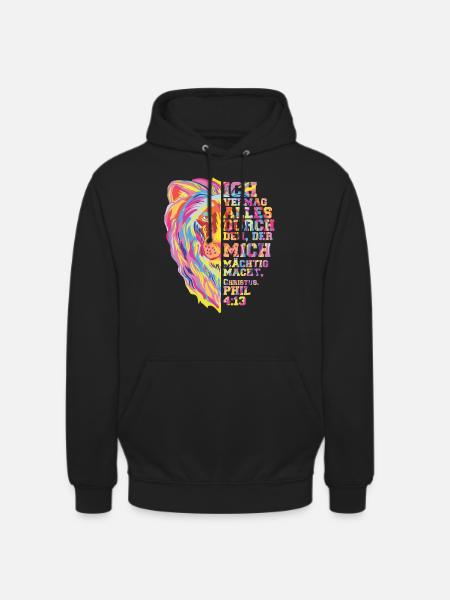Jesus Löwe von Juda - Unisex Hoodie - Schwarz