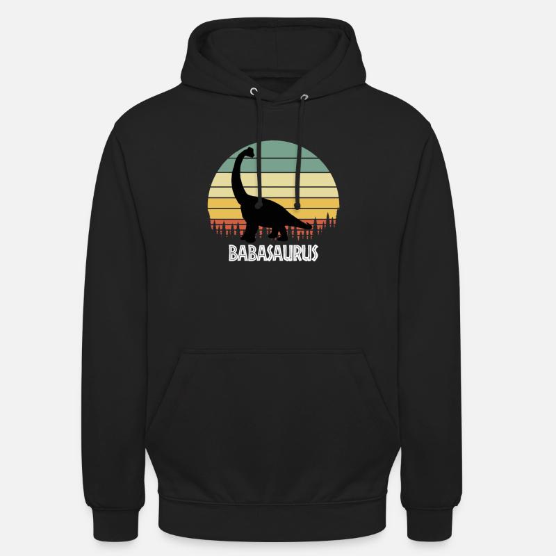 BABASAURUS BABA SAURUS BABA DINOSAURE - Sweat-shirt à capuche unisexe - noir