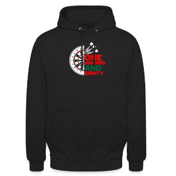 Dart - Unisex Hoodie - Schwarz - Vorne - Alina (178cm) & Michal (187cm)